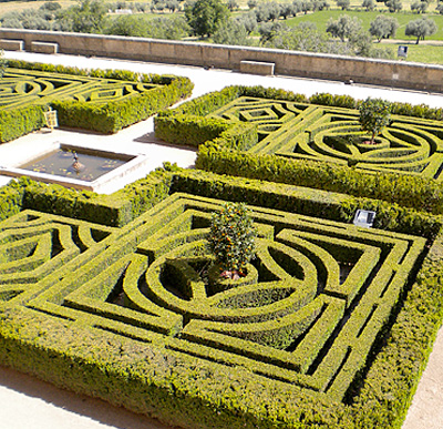 Giardino nel monastero dell'Escorial, Spagna
