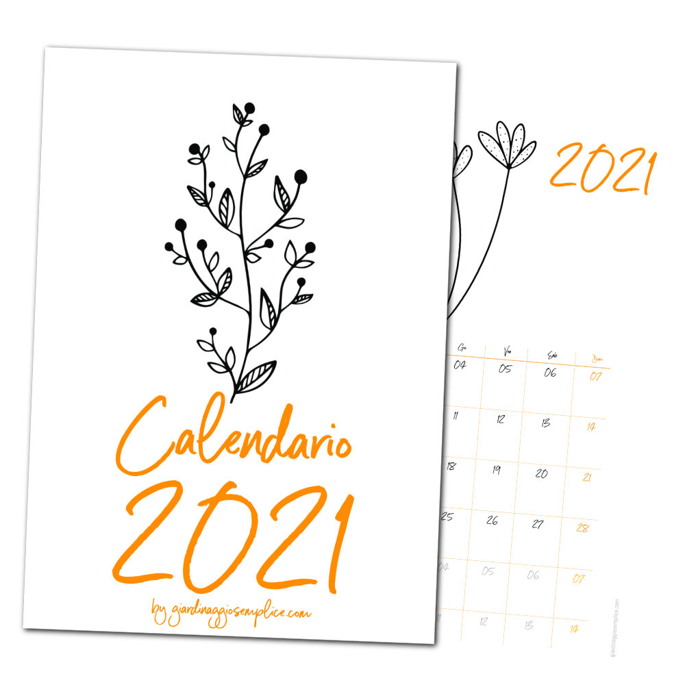 Calendario orto 2021