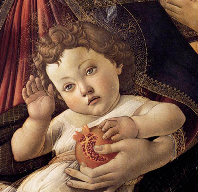 La melagrana in un dipinto di Botticelli